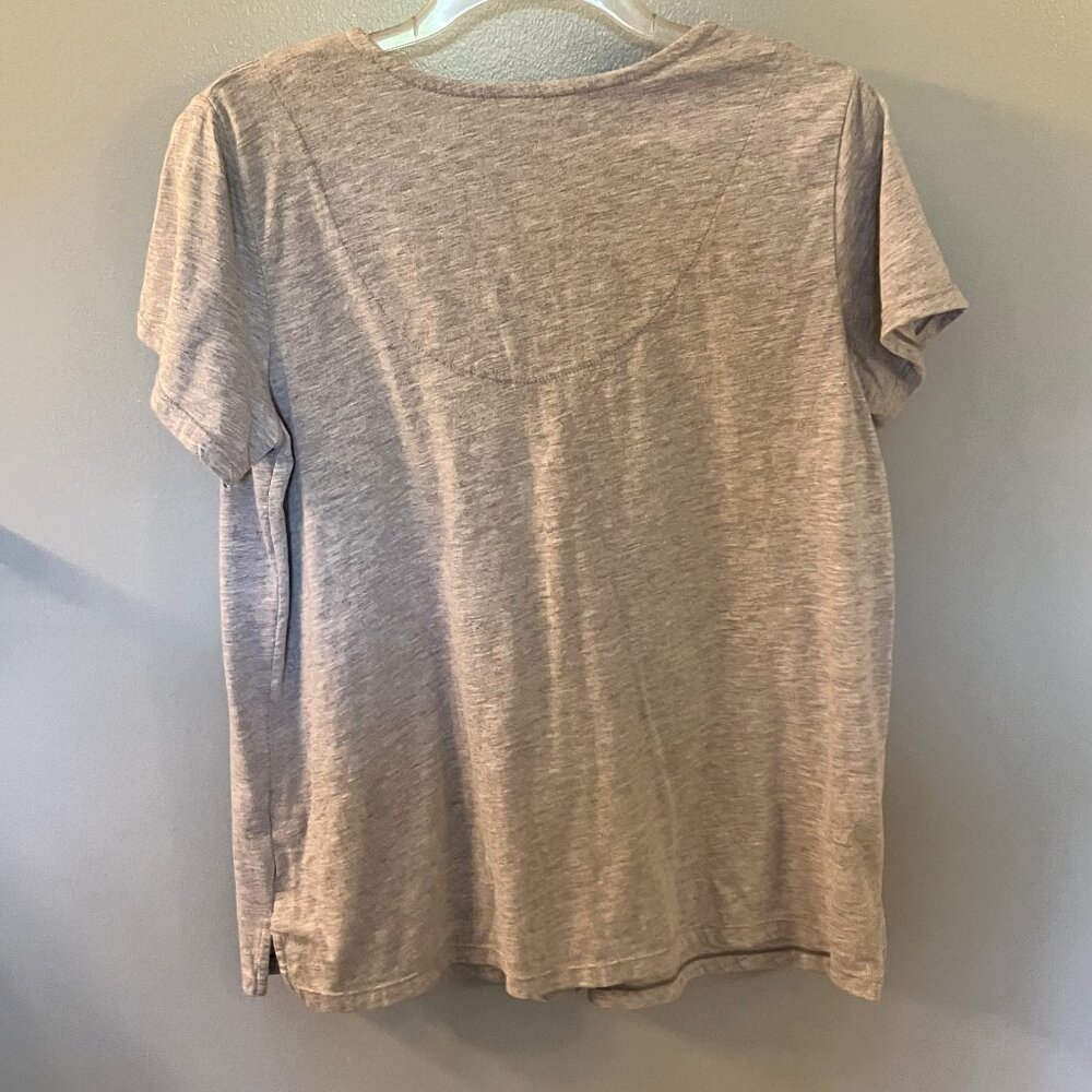 Croft & Barrow Intimates Short Sleeve Knit Pajama Top Sz M Gray - Picture 5 of 5